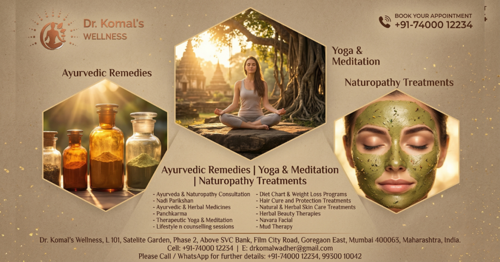 🌿 Ayurvedic Doctors in Mumbai – Dr Komal’s Wellness Guide to Natural Healing 🌿